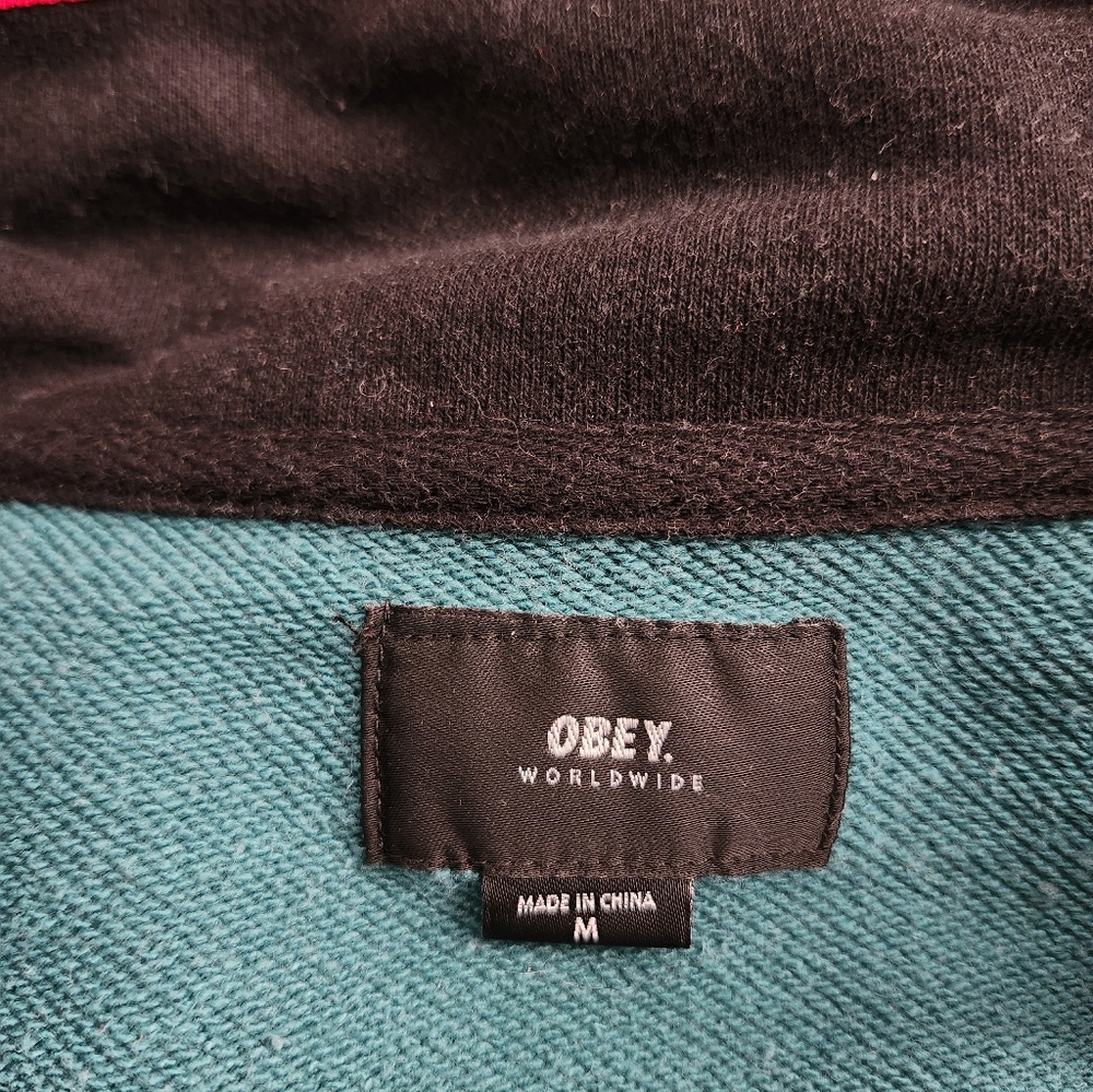 Obey Blue Quarter Zip Sweater - Picture 3 of 6
